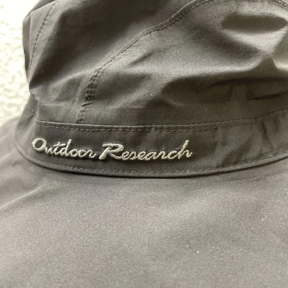 Outdoor Research Gore-Tex Bucket Hats Mens Size‎ M Black String Hiking Fishing
